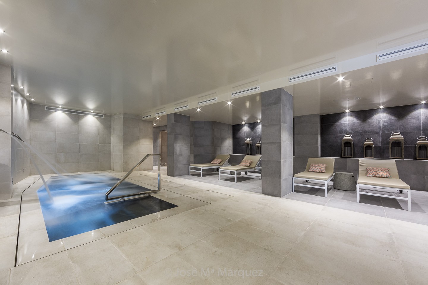 Instalaciones Spa Hotel Catalonia Granada. Reportaje publicitario hoteles. Fotógrafo profesional Granada para empresas