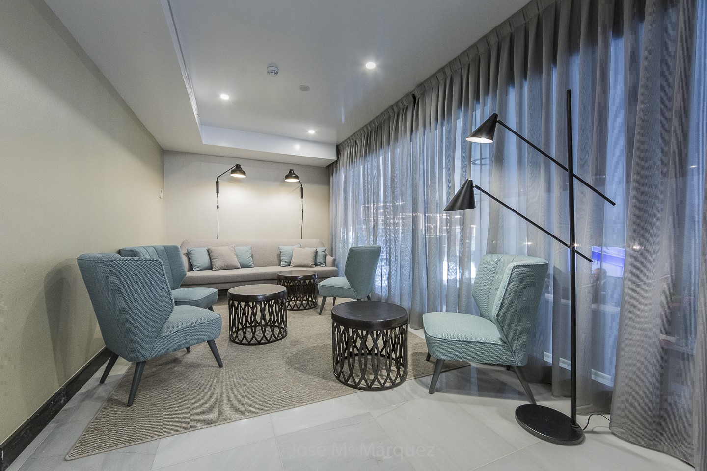 Zona de descanso Hotel Catalonia Granada. Decoración e interiorismo. Reportajes publicitarios Granada